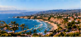 The coastline seen from the hills.